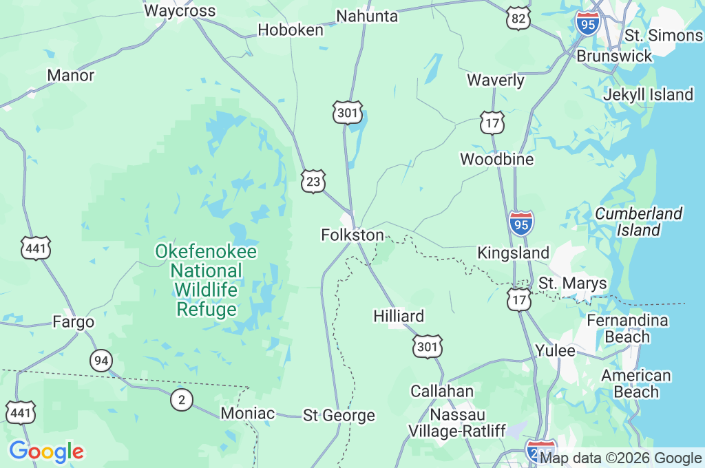 Folkston Area Map
