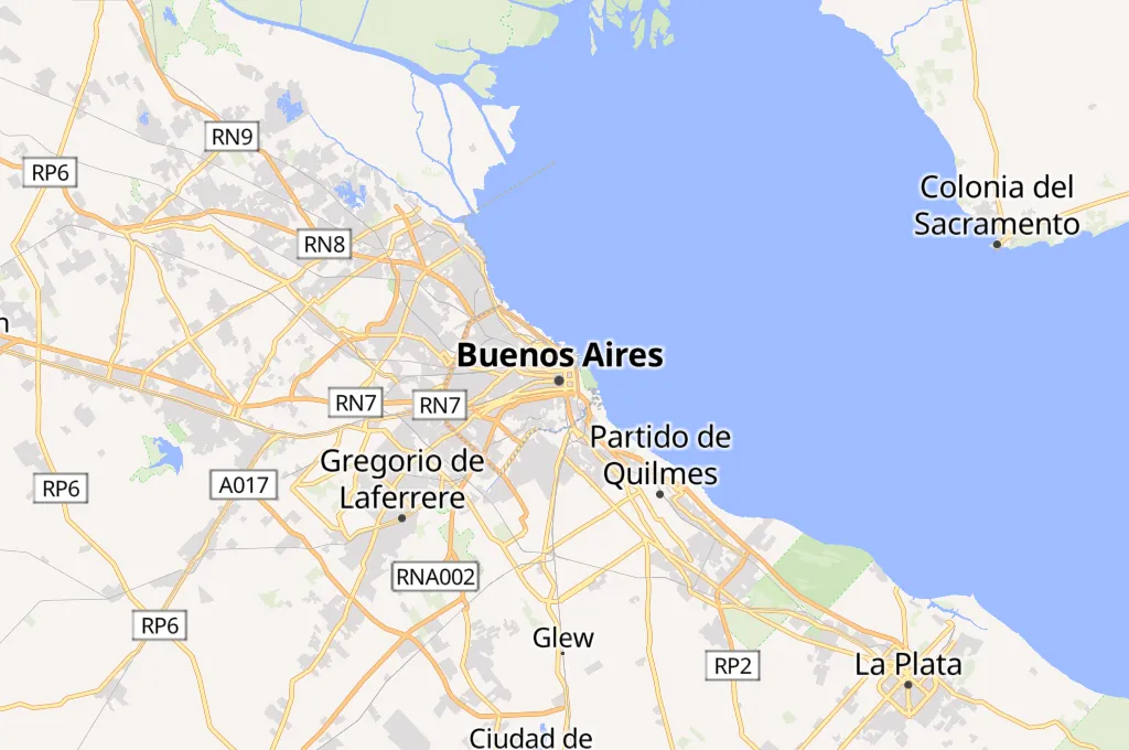 Buenos Aires Area Map