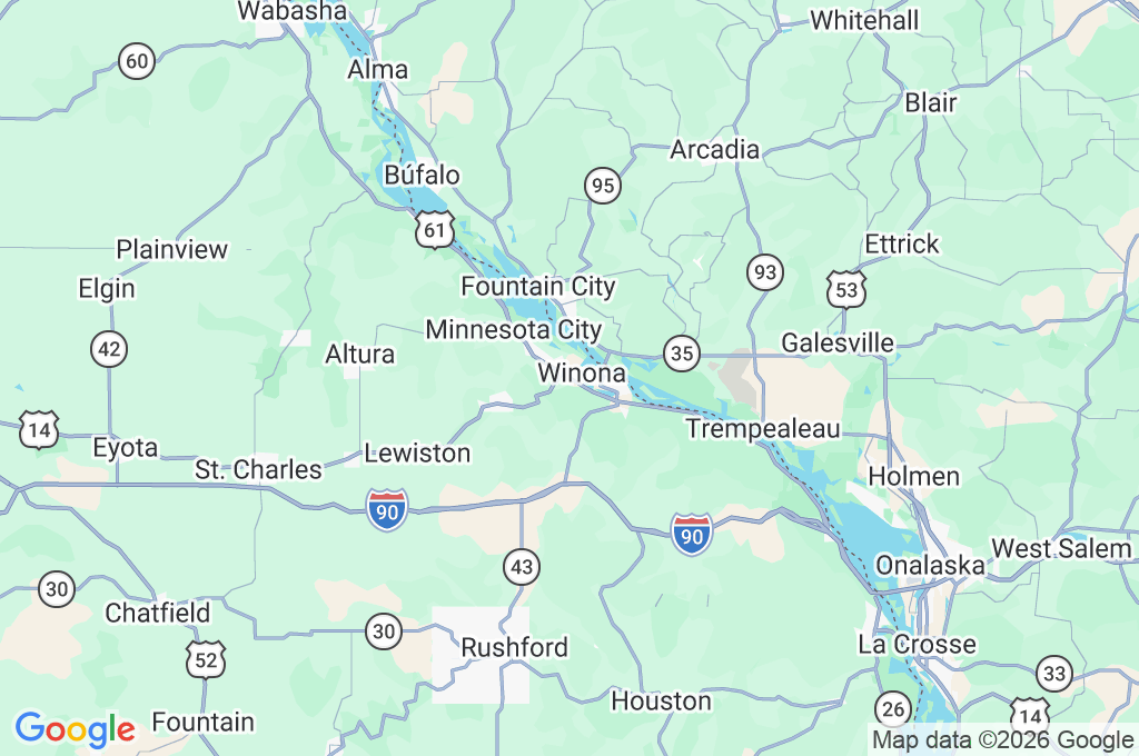 Winona Area Map Winona Area Map
