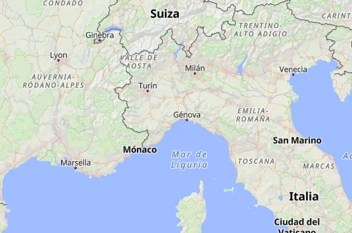 Map of Liguria
