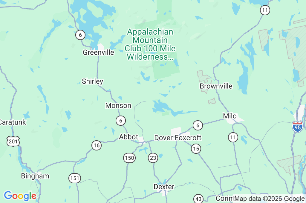 Lago Sebec Area Map Lago Sebec Area Map