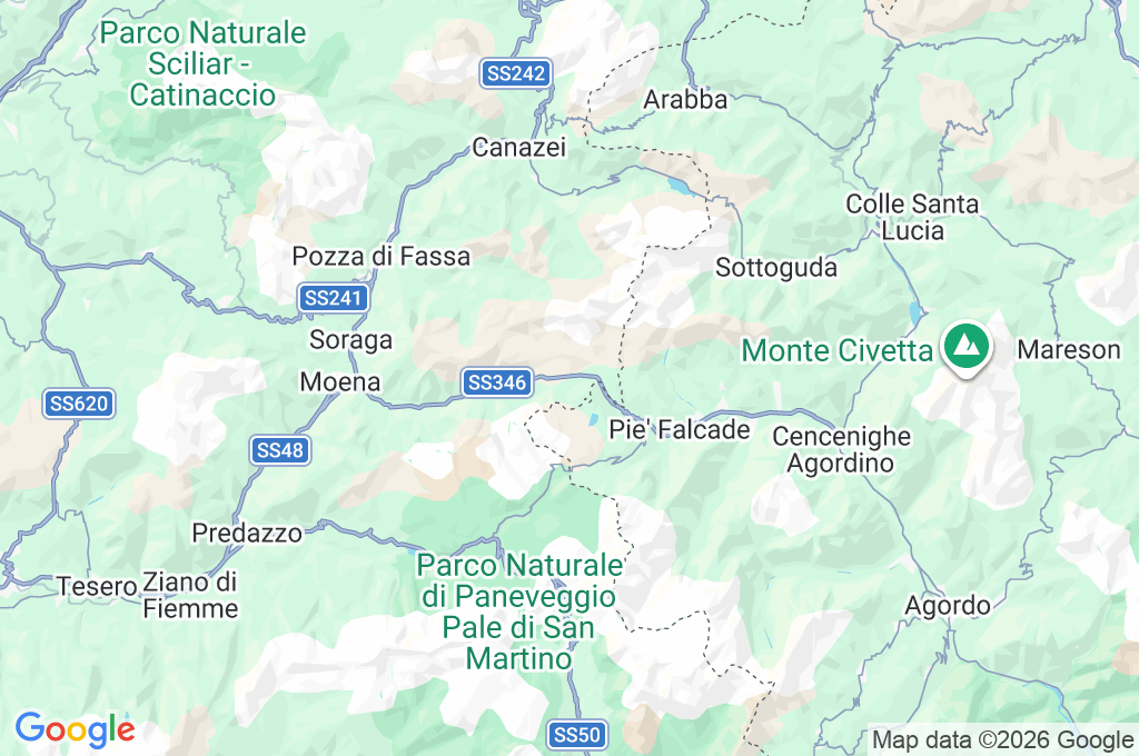 Col Margherita Area Map Col Margherita Area Map