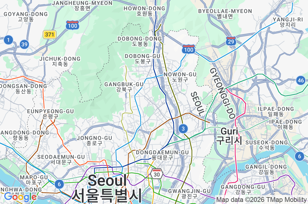 Arroyo Uicheon Area Map Arroyo Uicheon Area Map