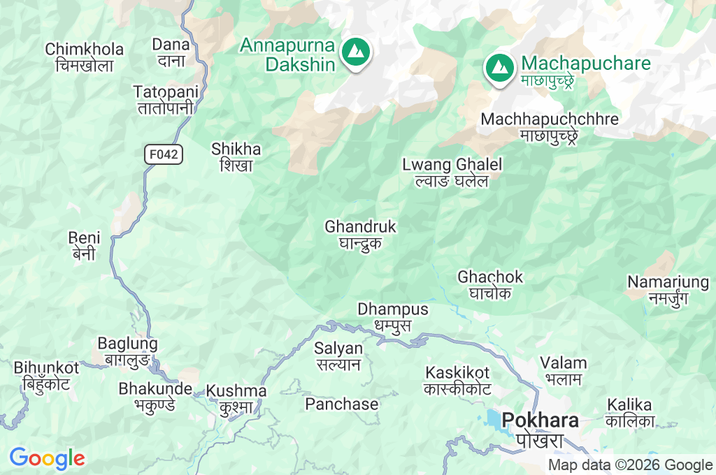 Ghandruk Area Map Ghandruk Area Map