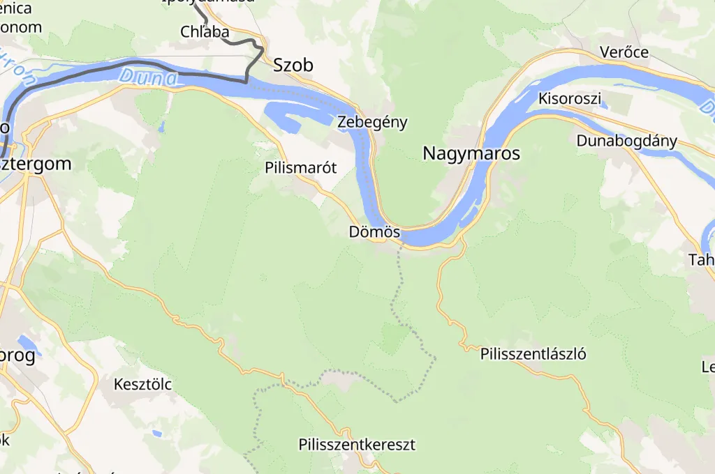 Dömös Area Map