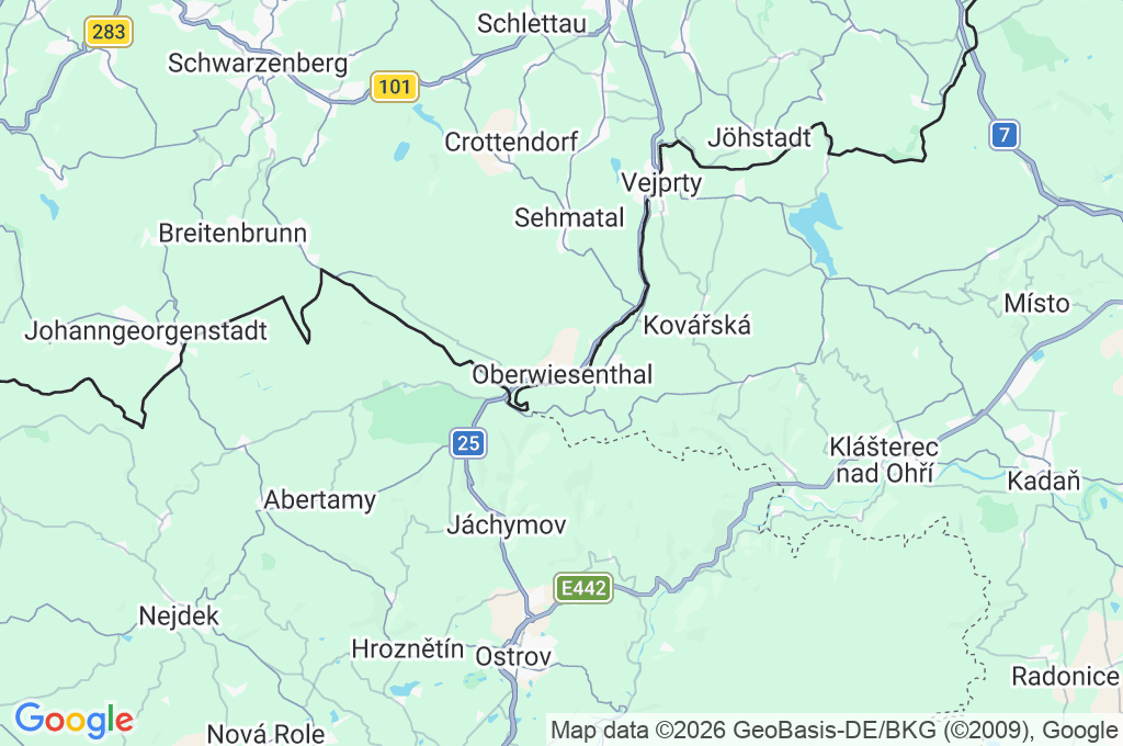 Oberwiesenthal Area Map Oberwiesenthal Area Map