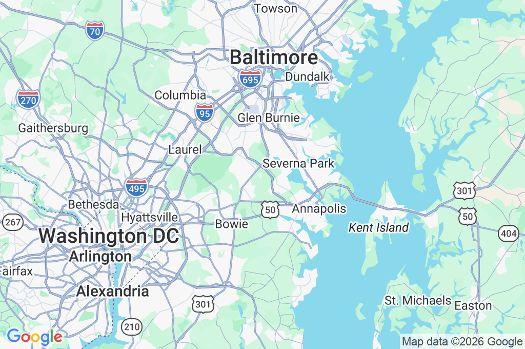 Maryland Area Map Maryland Area Map