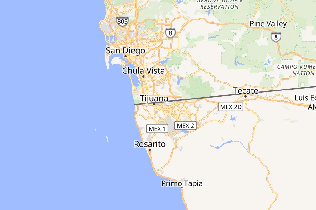 Tijuana Area Map Tijuana Area Map