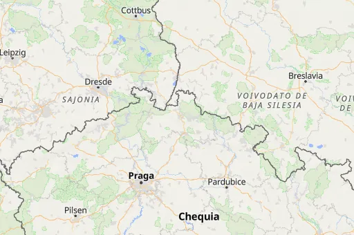 Map of Región de Liberec