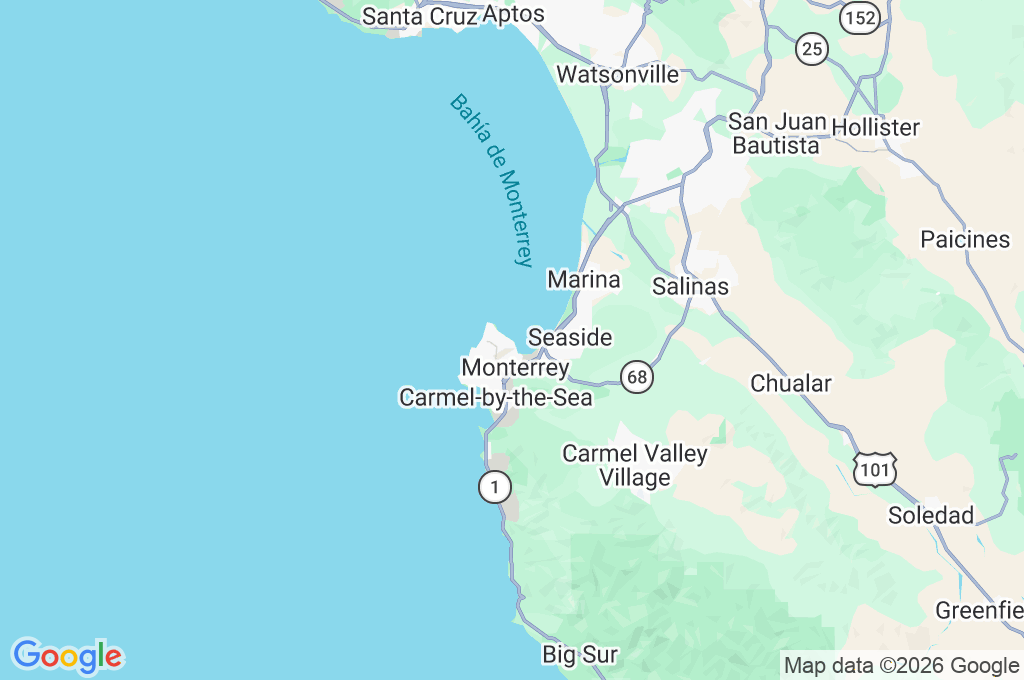 Acuario de la bahía de Monterey Area Map