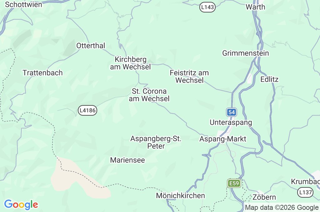 Sankt Corona am Wechsel Area Map