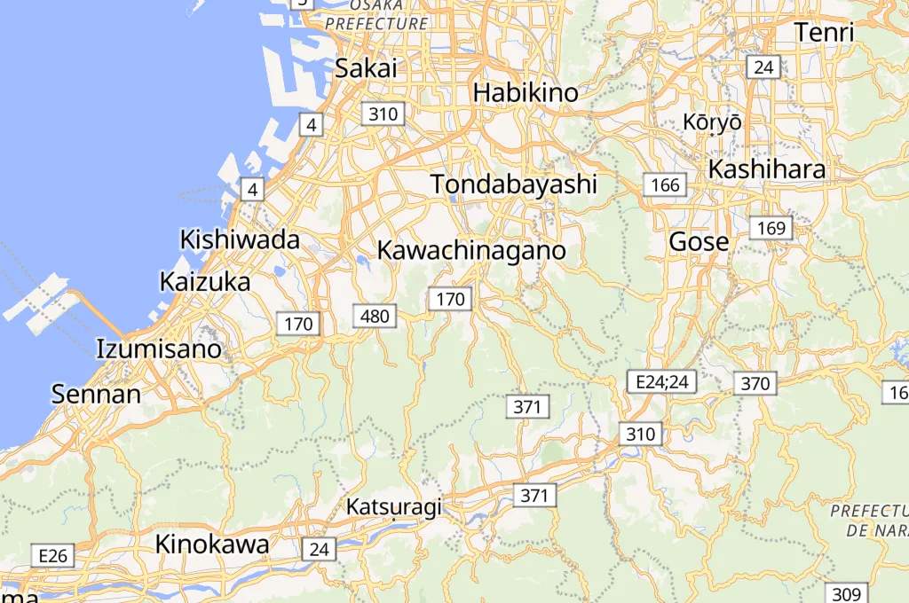 Estación de Carretera Okukawachi Kuromaro-no-sato Area Map Estación de Carretera Okukawachi Kuromaro-no-sato Area Map