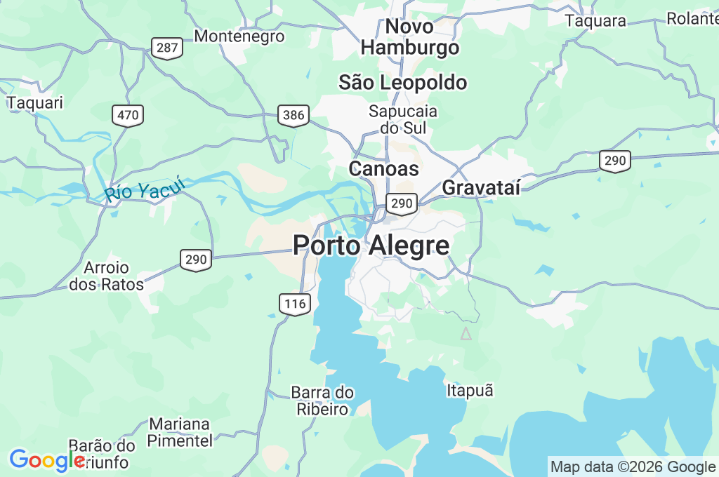 Lago Guaíba Area Map