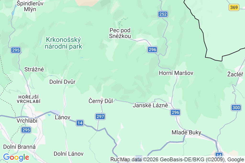 Černá hora Area Map Černá hora Area Map