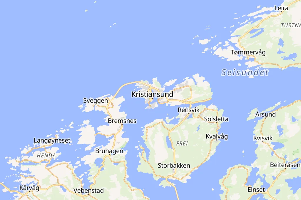 Kristiansund Area Map Kristiansund Area Map