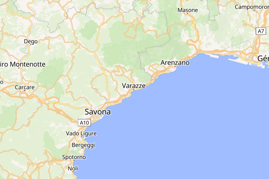Varazze Area Map Varazze Area Map