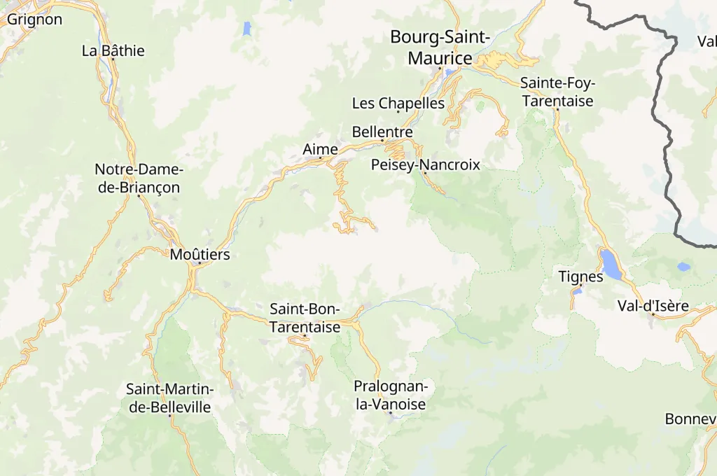La Plagne Area Map