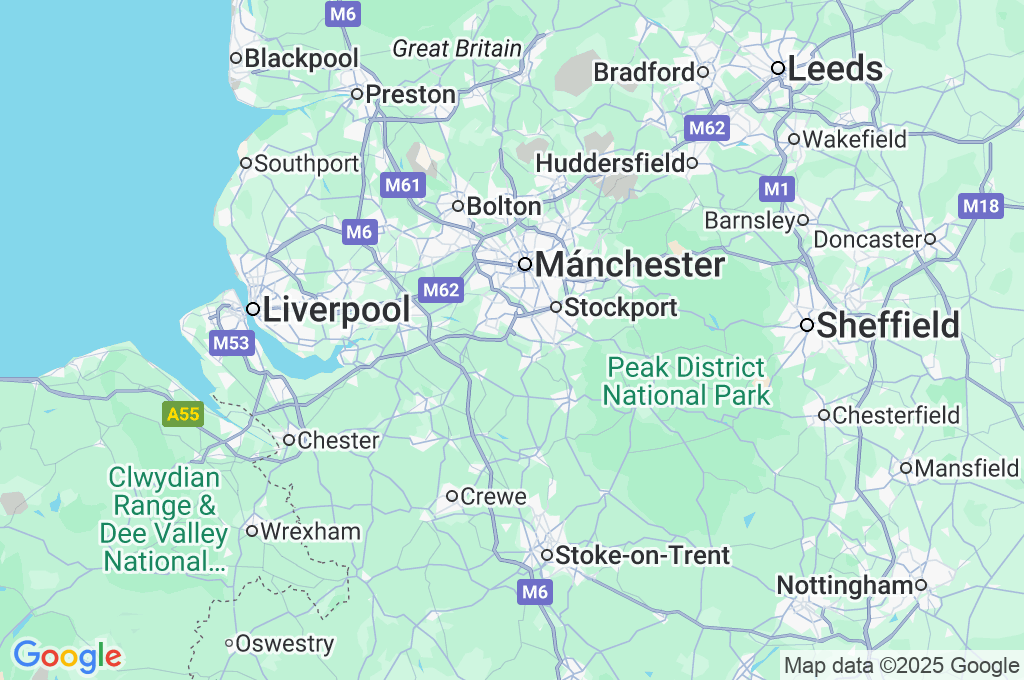 Aeropuerto de Mánchester Area Map