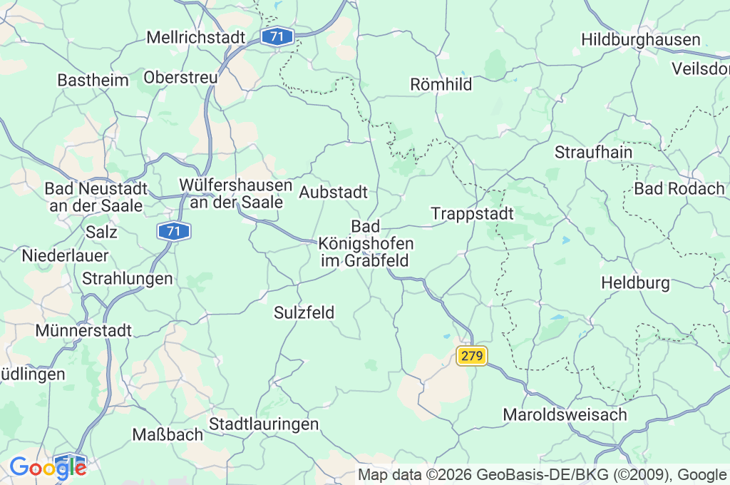Bad Königshofen im Grabfeld Area Map
