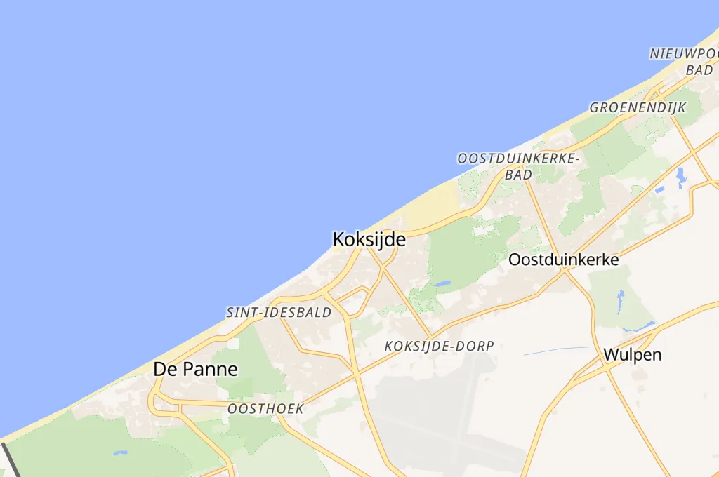 Koksijde-Bad Area Map Koksijde-Bad Area Map