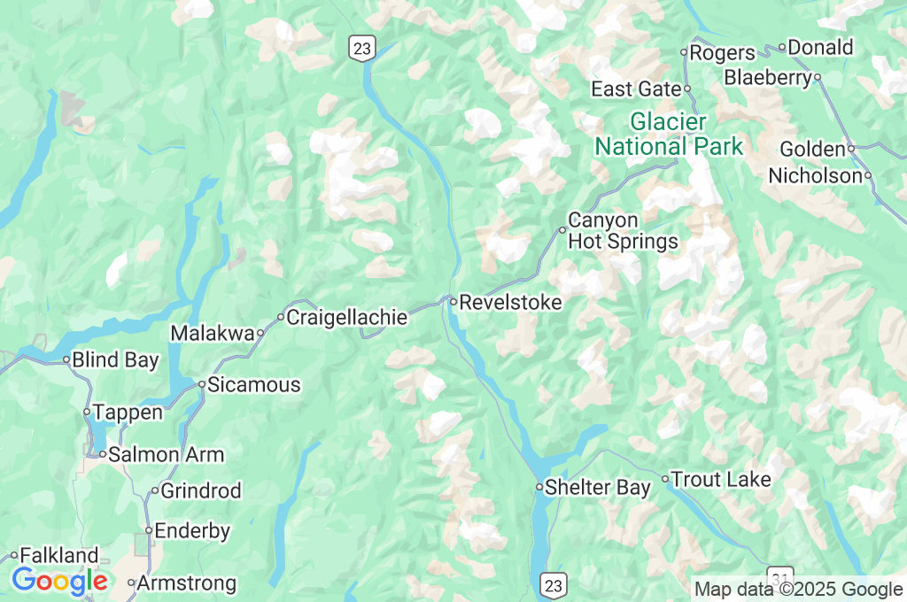 Revelstoke Area Map