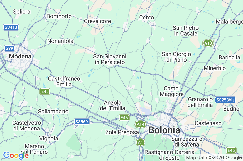 Emilia-Romaña Area Map Emilia-Romaña Area Map