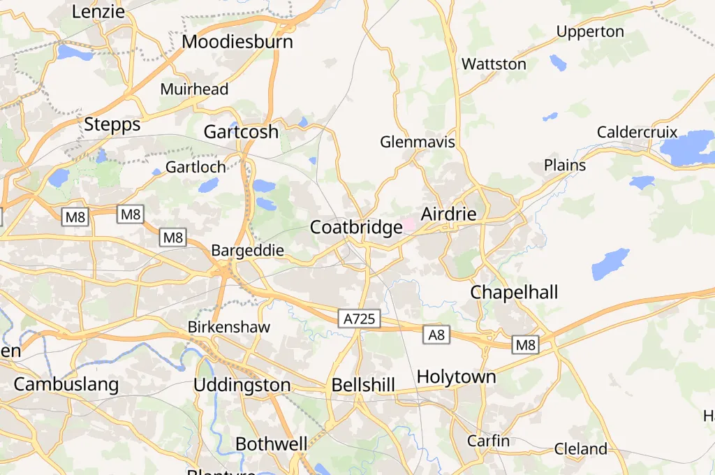 St Patrick's Catholic Church, Coatbridge Area Map St Patrick's Catholic Church, Coatbridge Area Map