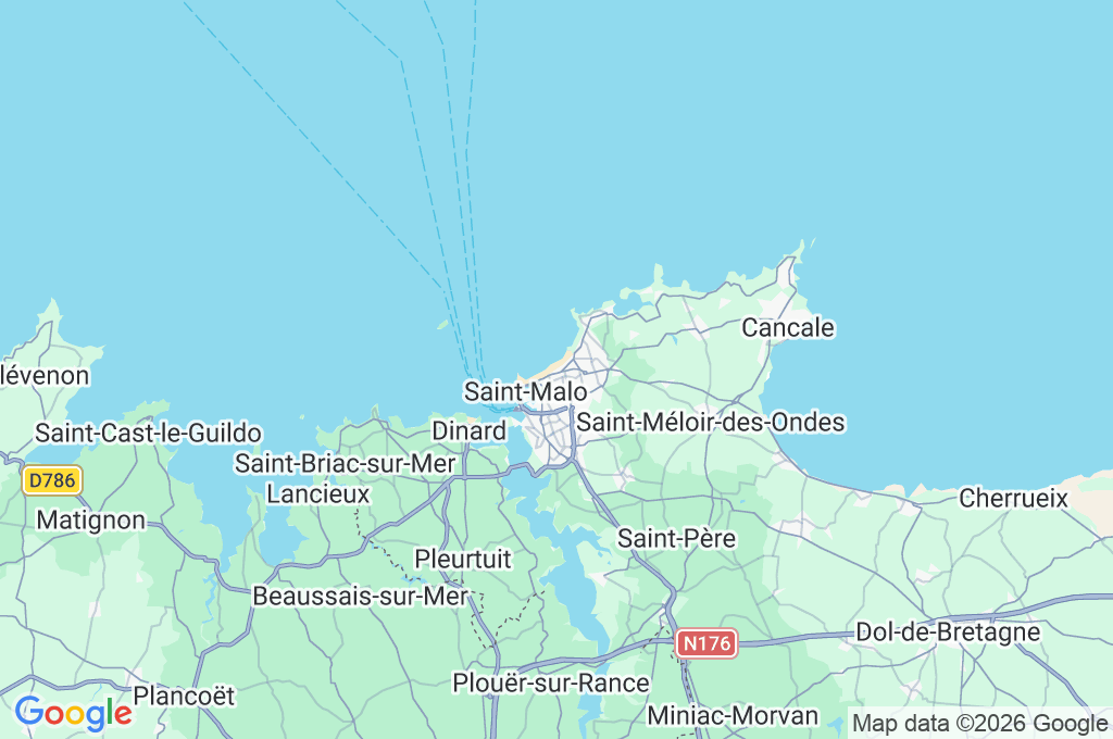 Grande Plage du Sillon Area Map Grande Plage du Sillon Area Map