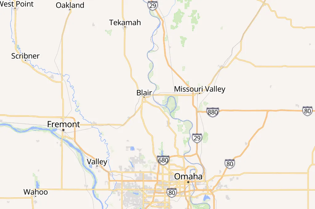 Central Nuclear de Fort Calhoun Area Map Central Nuclear de Fort Calhoun Area Map