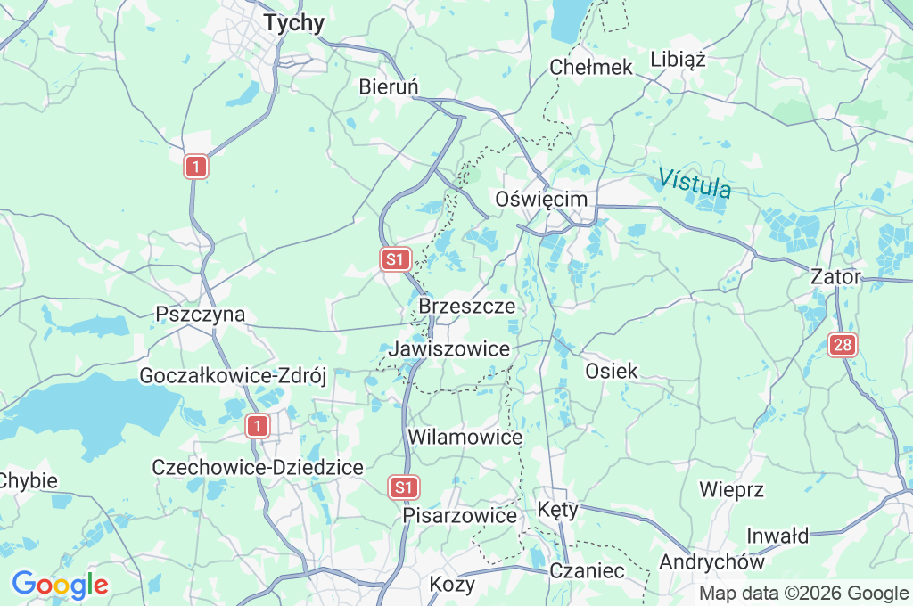 Brzeszcze Area Map