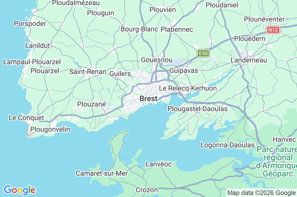Brest Area Map