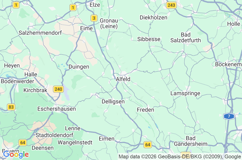Alfeld (Leine) Area Map
