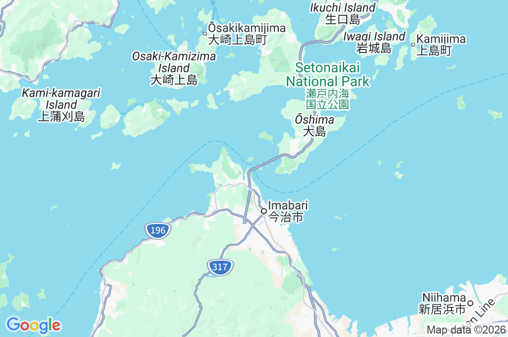 Puente Kurushima-Kaikyō Area Map