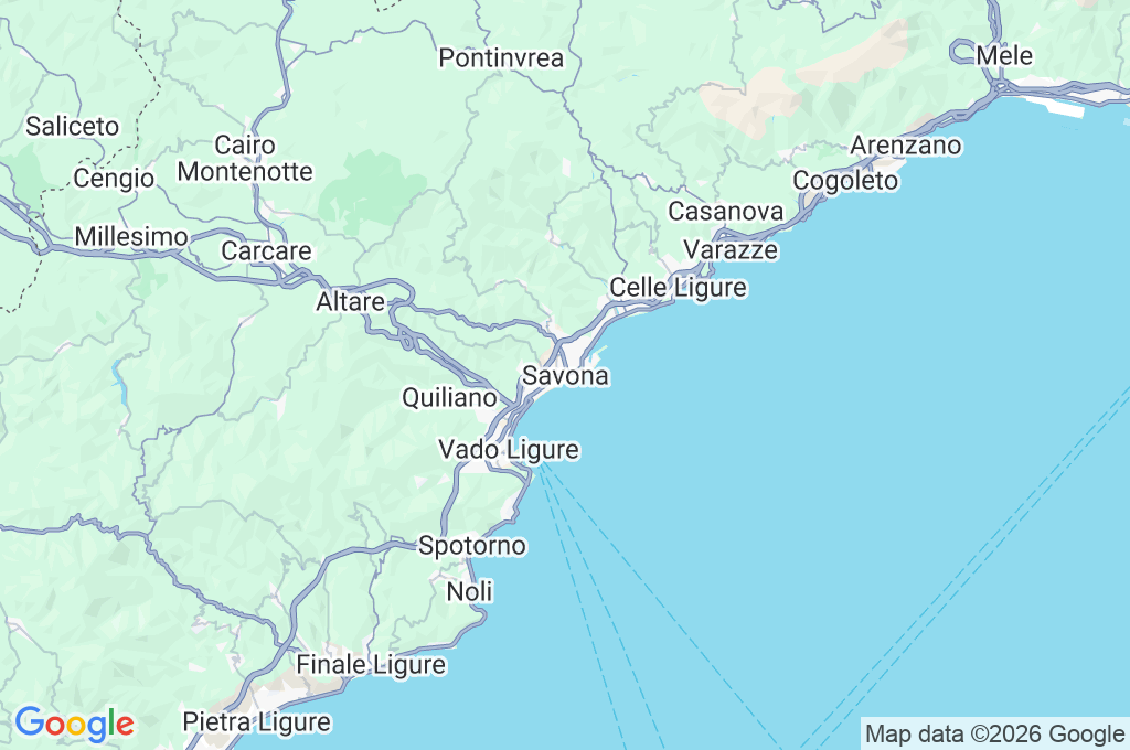Savona Area Map Savona Area Map