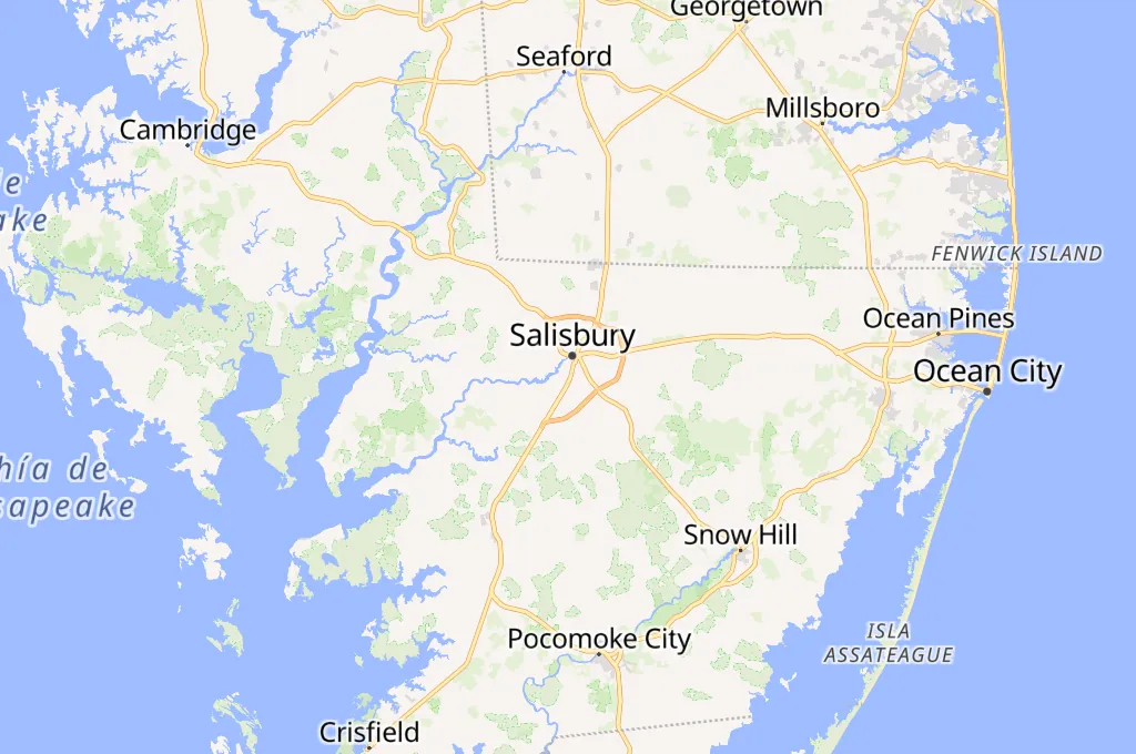 Salisbury University Area Map Salisbury University Area Map