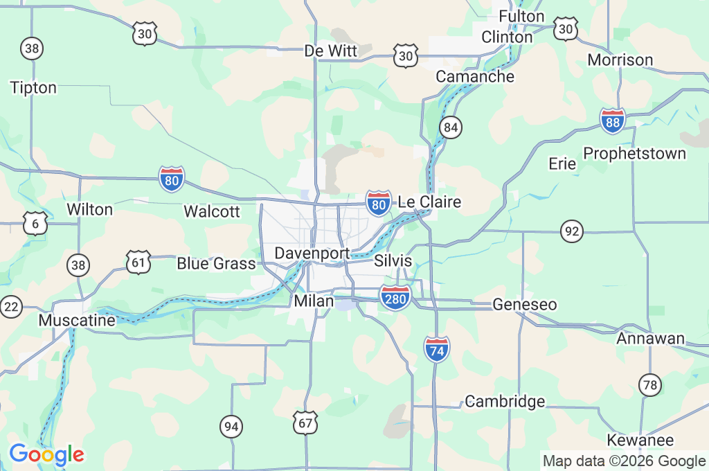 Bettendorf Area Map