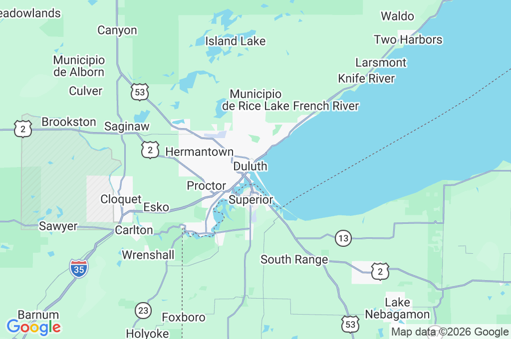 Playa de Park Point, Duluth Area Map
