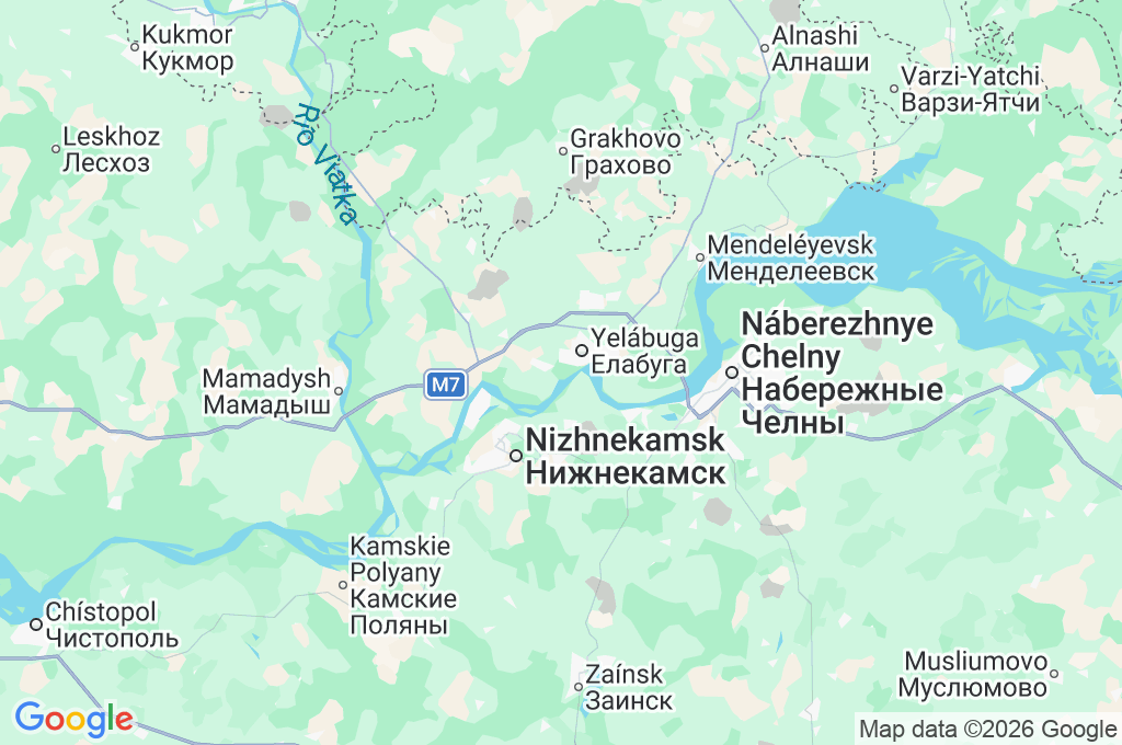 Parque nacional de Nizhnyaya Kama Area Map Parque nacional de Nizhnyaya Kama Area Map
