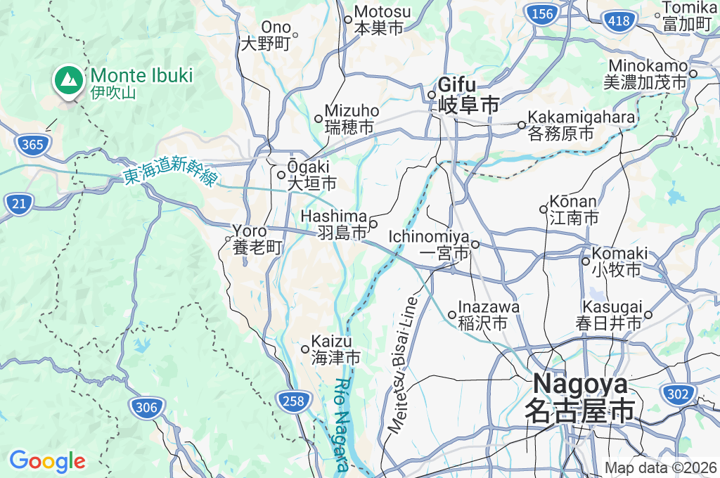 Intercambiador de Gifu-Hashima Area Map Intercambiador de Gifu-Hashima Area Map