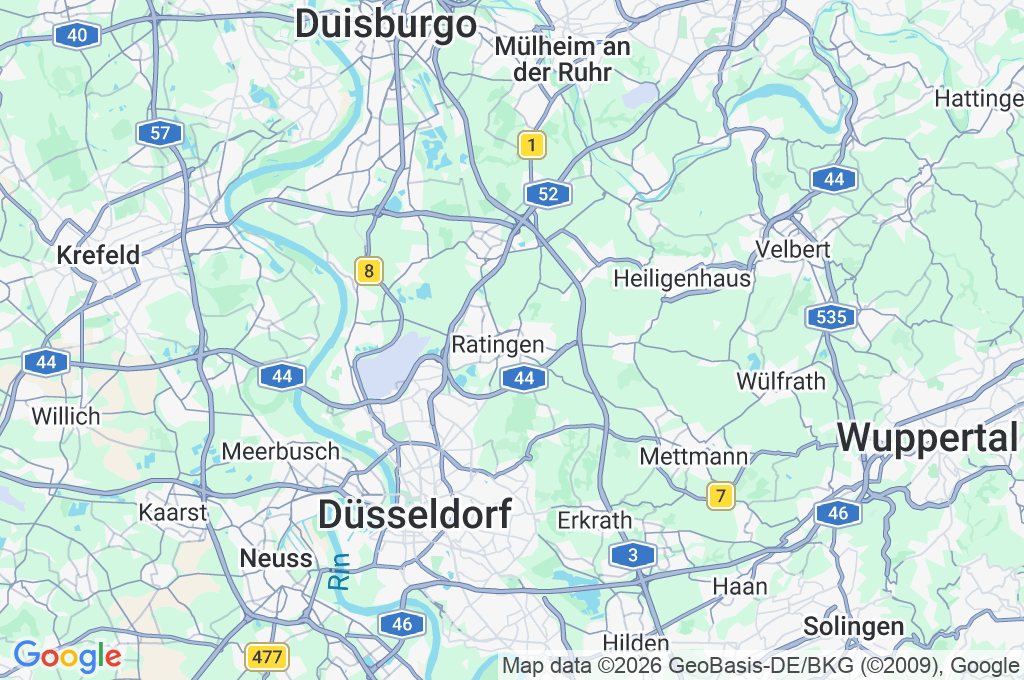 Ratingen Area Map Ratingen Area Map