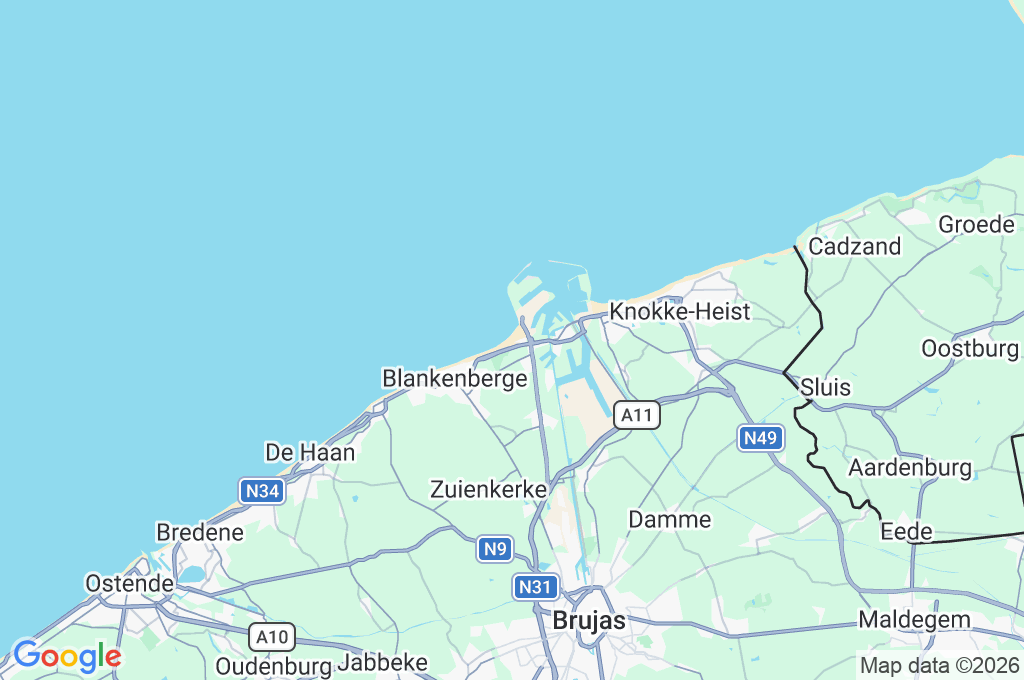 Zeebrugge Area Map