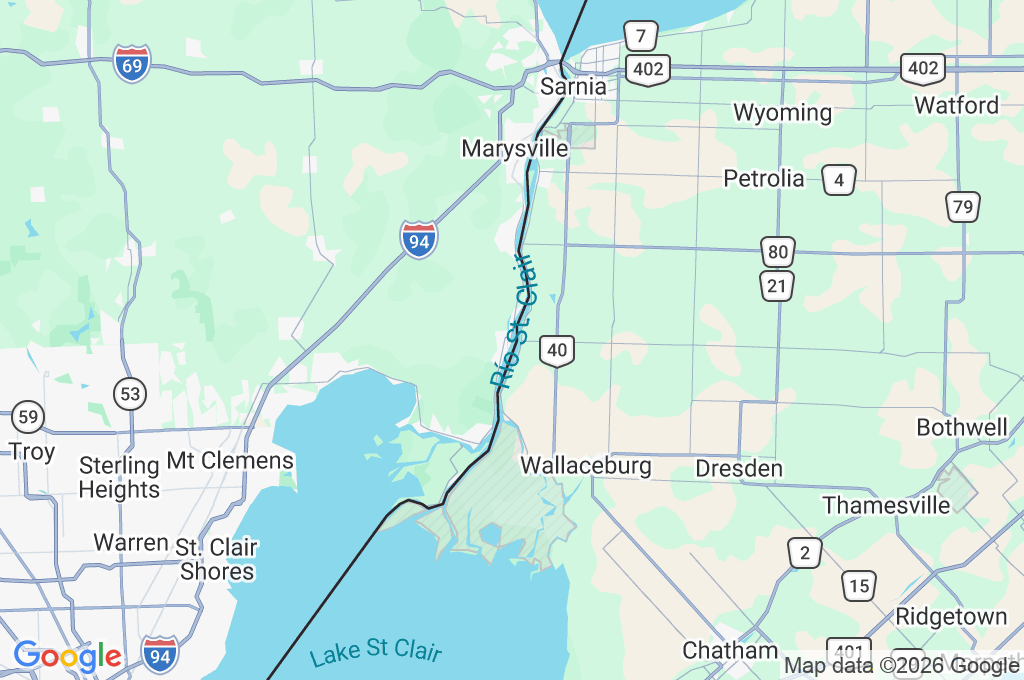 Marine City Area Map