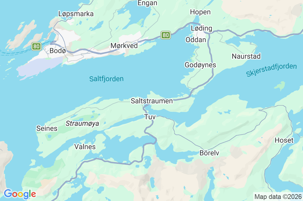 Saltstraumen Area Map Saltstraumen Area Map