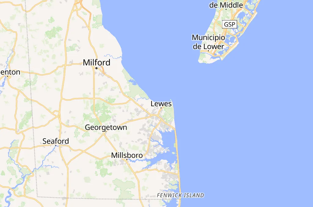 Lewes Yacht Club Area Map