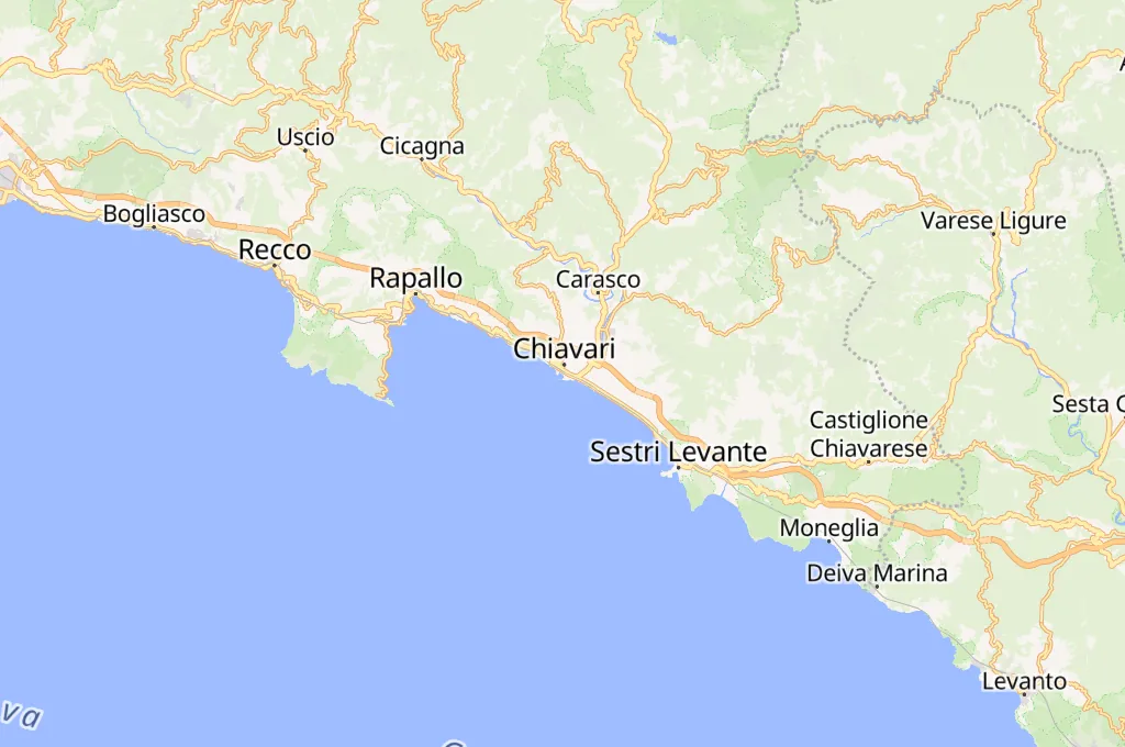 Chiavari Area Map Chiavari Area Map