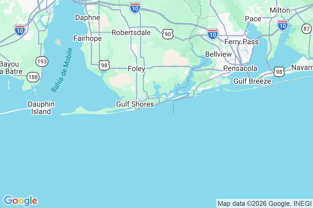Orange Beach Area Map