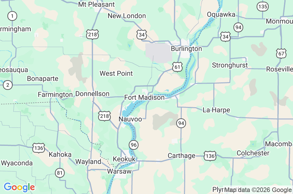 Fort Madison Area Map