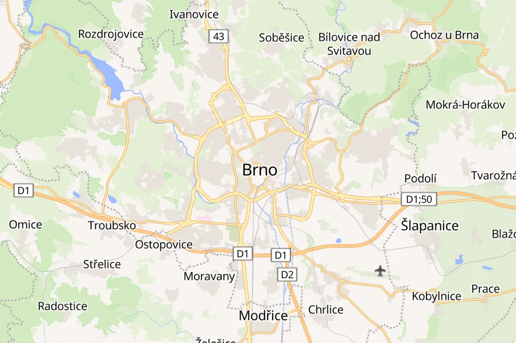 Český rozhlas Brno Area Map Český rozhlas Brno Area Map