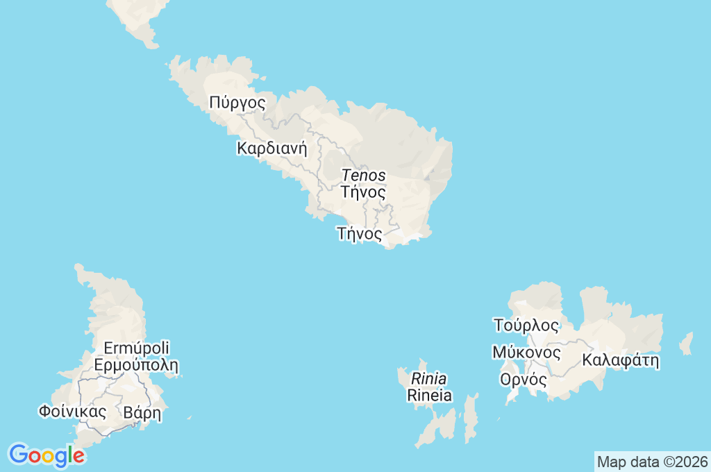 Puerto Interior de Tinos Area Map Puerto Interior de Tinos Area Map
