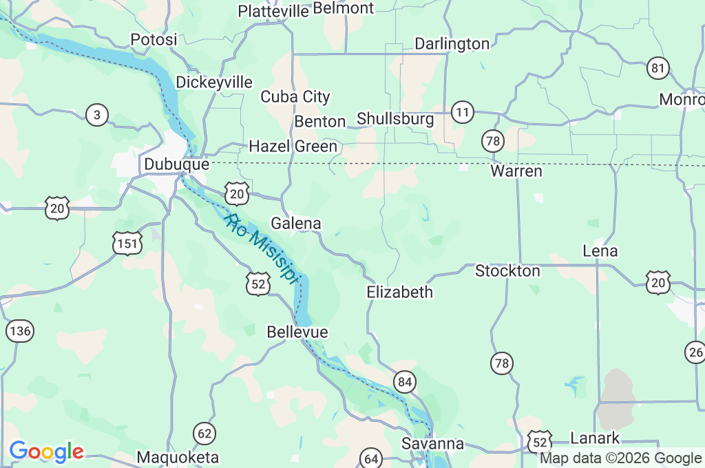The Galena Territory Area Map